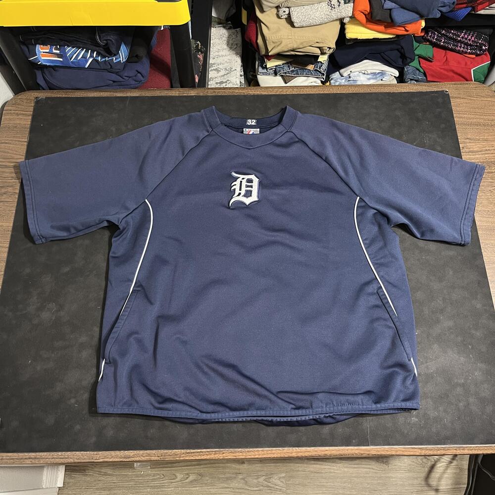 Detroit Tigers Jacket Players #32 Batting Practice MLB Baseball Majestic Therma
